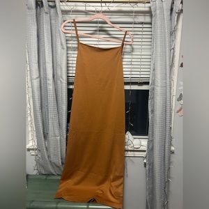 H&M burnt orange tie back dress.